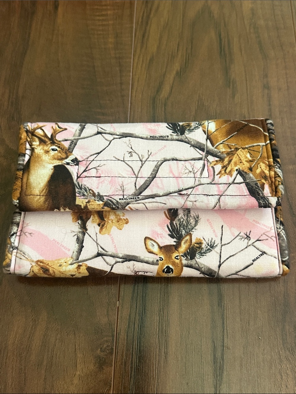Realtree Pink and Brown Deer Camo Kids Wallet